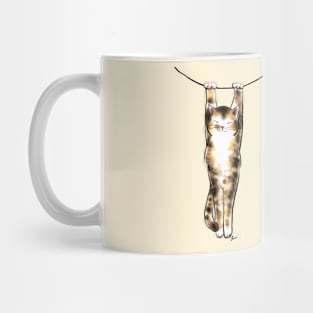 Stretching cat lady Mug